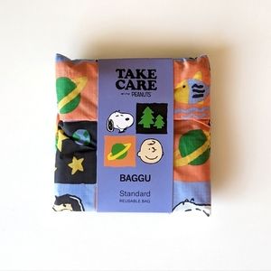 Baggu Take Care with Peanuts Checkerboard Gang Standard Reusable Bag